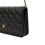 Picture of Chanel Cross Body Wallet on Chain in Black, Lambskin Leather