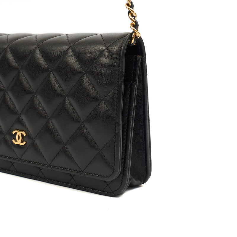 Picture of Chanel Cross Body Wallet on Chain in Black, Lambskin Leather
