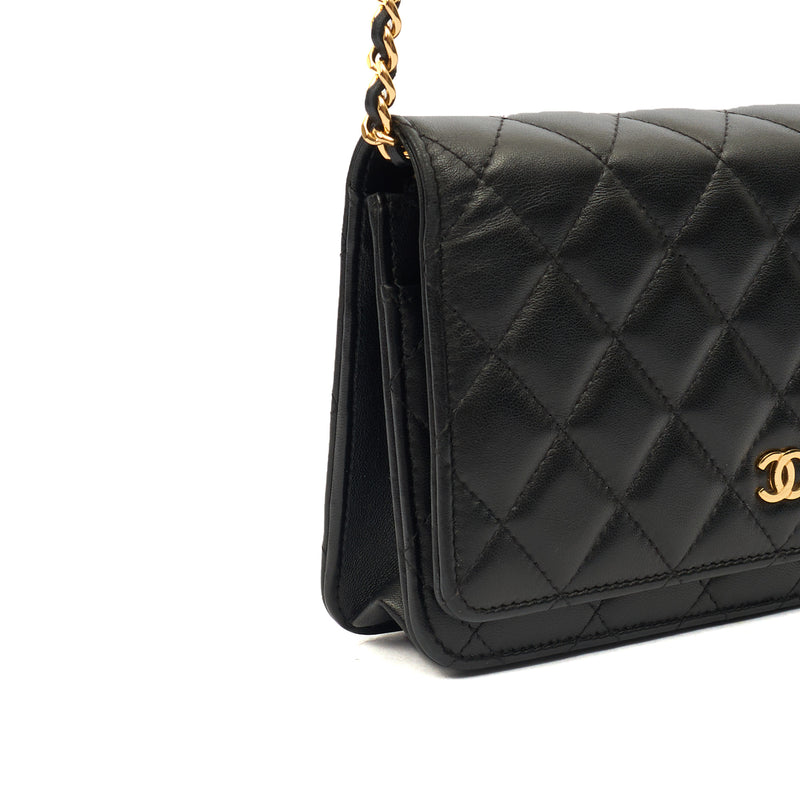 Picture of Chanel Cross Body Wallet on Chain in Black, Lambskin Leather