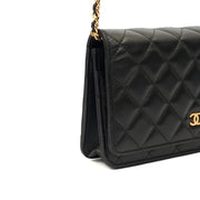 Picture of Chanel Cross Body Wallet on Chain in Black, Lambskin Leather