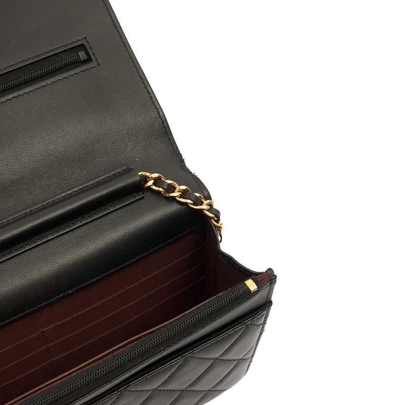 Picture of Chanel Cross Body Wallet on Chain in Black, Lambskin Leather