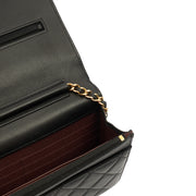 Picture of Chanel Cross Body Wallet on Chain in Black, Lambskin Leather