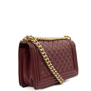 Picture of Chanel Shoulder Bag Boy - Medium in Red, Calfskin Leather