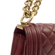 Picture of Chanel Shoulder Bag Boy - Medium in Red, Calfskin Leather