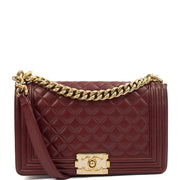 Picture of Chanel Shoulder Bag Boy - Medium in Red, Calfskin Leather