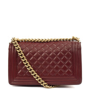 Picture of Chanel Shoulder Bag Boy - Medium in Red, Calfskin Leather