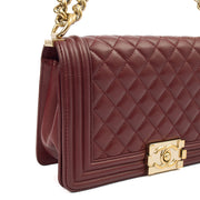 Picture of Chanel Shoulder Bag Boy - Medium in Red, Calfskin Leather