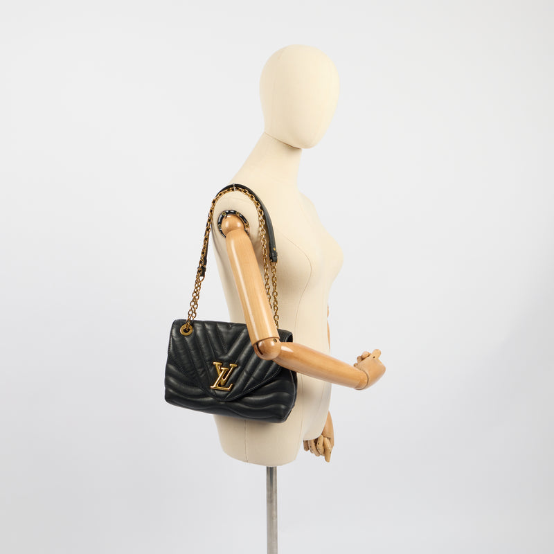 Louis Vuitton Shoulder Bag New Wave PM Chain Bag  in Black, Leather