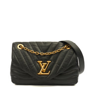 Picture of Louis Vuitton Shoulder Bag New Wave PM Chain Bag  in Black, Leather
