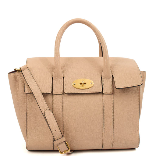 Picture of Mulberry Top Handle Bayswater with Strap- Small in Rose Water, Calfskin Leather