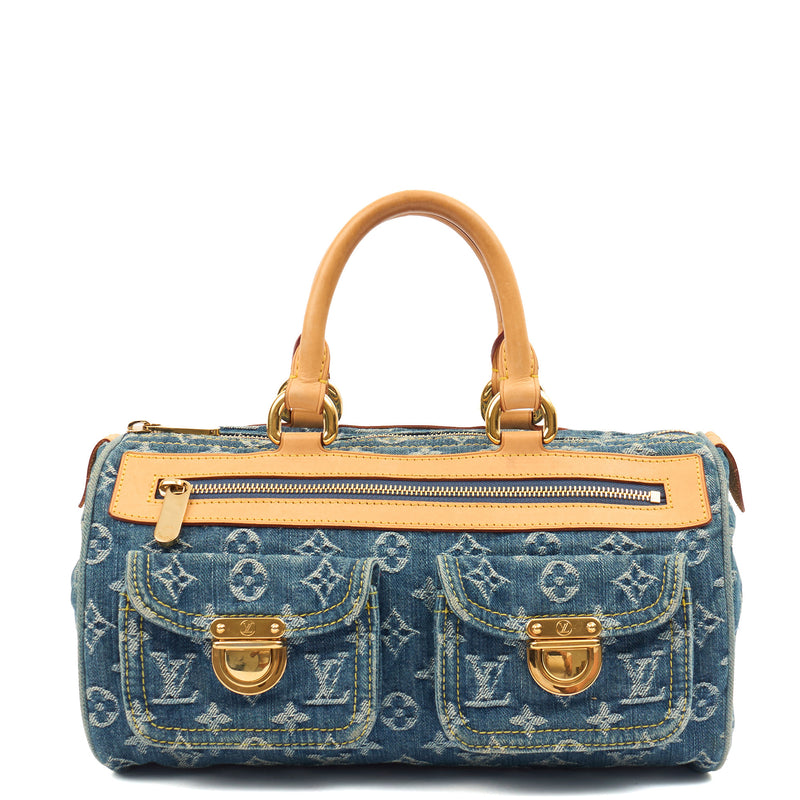 Picture of Louis Vuitton Top Handle Neo Speedy in Blue, Fabric