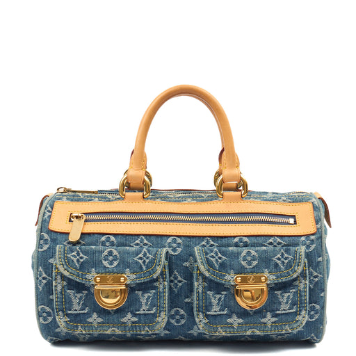 Picture of Louis Vuitton Top Handle Neo Speedy in Blue, Fabric
