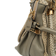 Picture of Chloe Tote Paraty - Medium  in Grey, Exotic Effect Leather