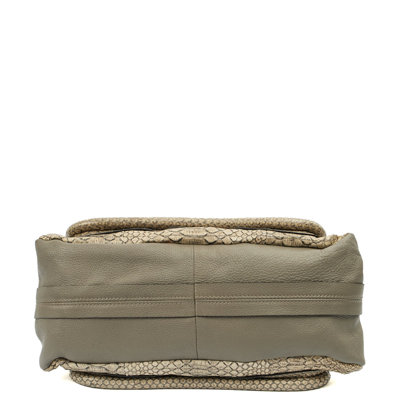 Picture of Chloe Tote Paraty - Medium  in Grey, Exotic Effect Leather
