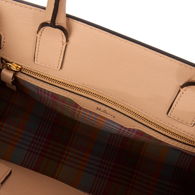 Picture of Mulberry Top Handle Belted Bayswater in Putty, Calfskin Leather