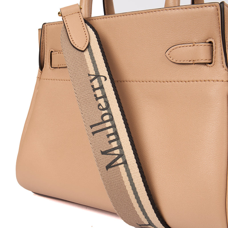 Picture of Mulberry Top Handle Belted Bayswater in Putty, Calfskin Leather