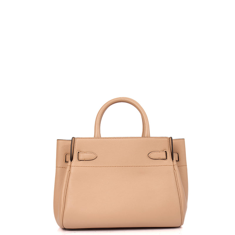 Picture of Mulberry Top Handle Belted Bayswater in Putty, Calfskin Leather