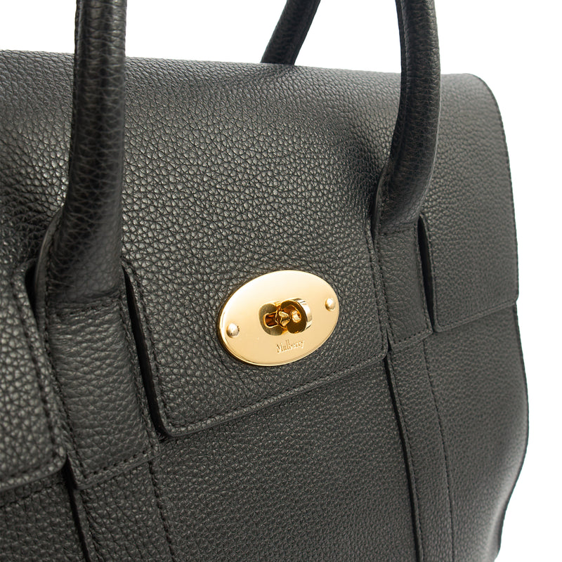 Picture of Mulberry Tote Bayswater with Strap in Black, Calfskin Leather