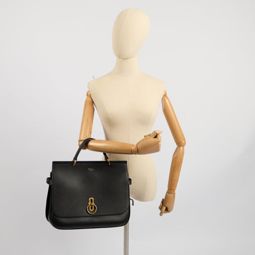 Picture of Mulberry Cross Body Amberley in Black, Calfskin Leather