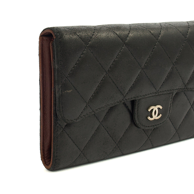 Picture of Chanel Purse Classic Long Flap Wallet in Black, Lambskin Leather