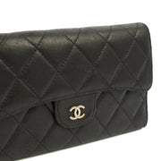 Picture of Chanel Purse Classic Long Flap Wallet in Black, Lambskin Leather