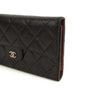Picture of Chanel Purse Classic Long Flap Wallet in Black, Lambskin Leather