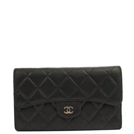 Picture of Chanel Purse Classic Long Flap Wallet in Black, Lambskin Leather
