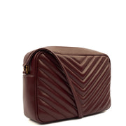 Picture of Saint Laurent Cross Body Lou Camera in Rouge Legion, Calfskin Leather