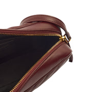 Picture of Saint Laurent Cross Body Lou Camera in Rouge Legion, Calfskin Leather