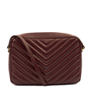 Picture of Saint Laurent Cross Body Lou Camera in Rouge Legion, Calfskin Leather