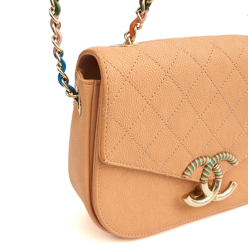 Picture of Chanel Cross Body Cuba CC Bag in Orange, Caviar Leather