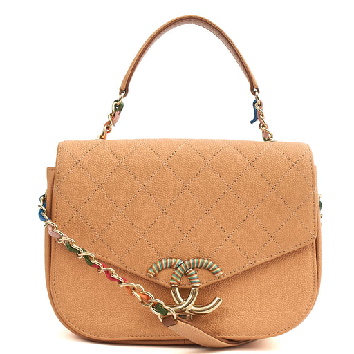 Picture of Chanel Cross Body Cuba CC Bag in Orange, Caviar Leather
