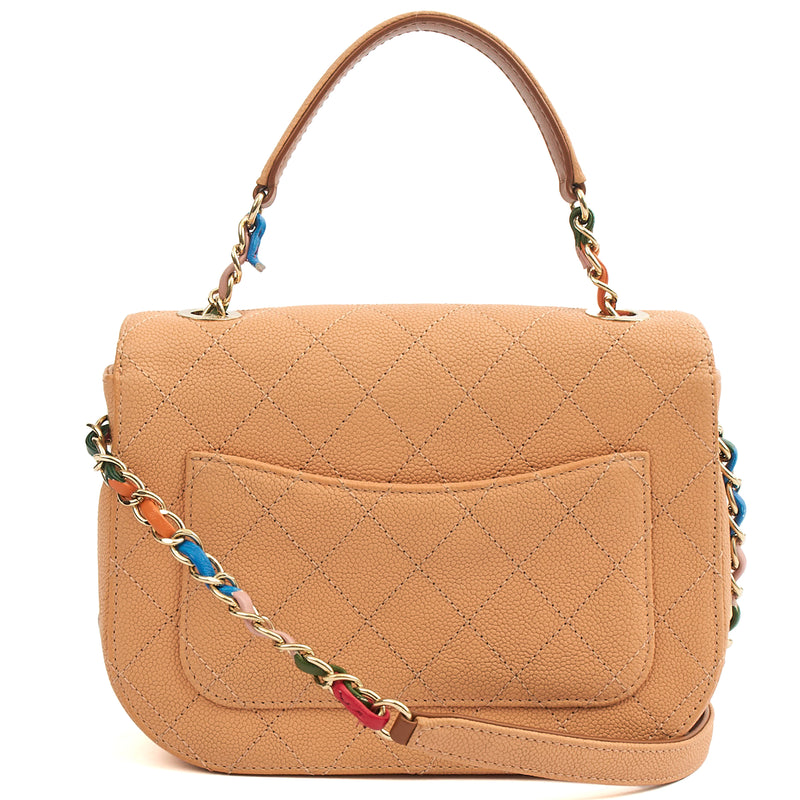 Picture of Chanel Cross Body Cuba CC Bag in Orange, Caviar Leather