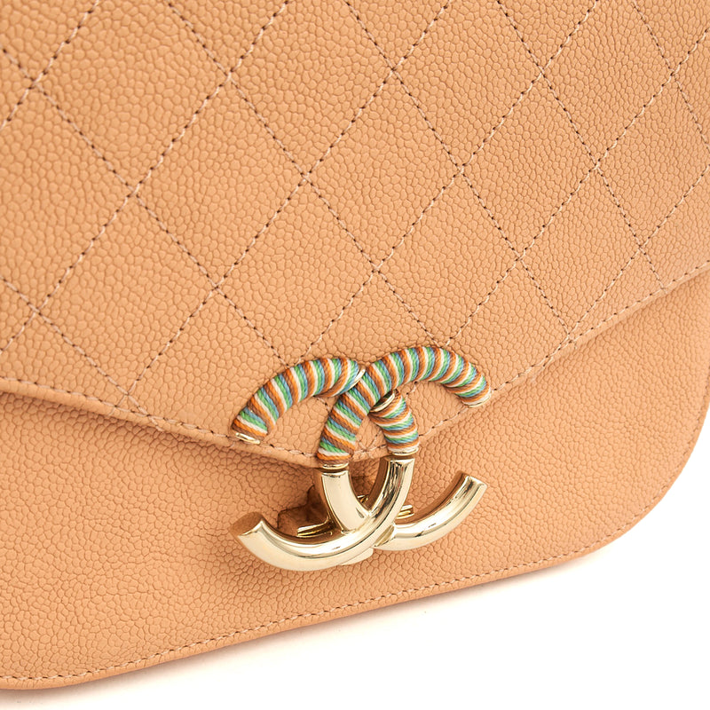 Picture of Chanel Cross Body Cuba CC Bag in Orange, Caviar Leather