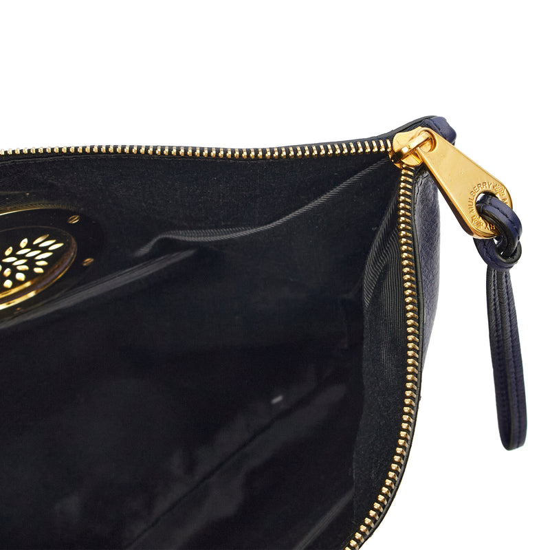Picture of Mulberry Clutch Daria Pouch in Blue, Calfskin Leather