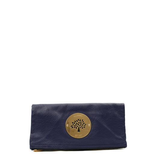 Picture of Mulberry Clutch Daria Pouch in Blue, Calfskin Leather