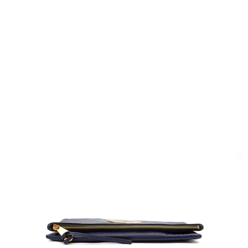 Picture of Mulberry Clutch Daria Pouch in Blue, Calfskin Leather