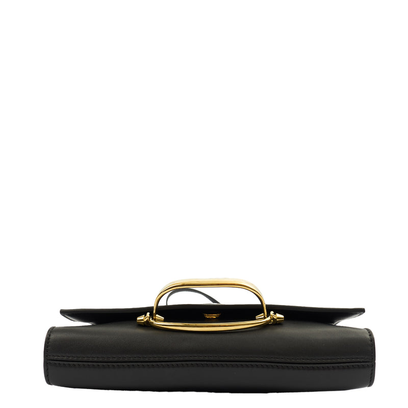 Picture of Alexander McQueen Clutch The Story in Black, Leather