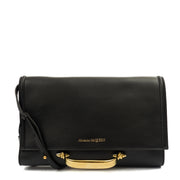 Picture of Alexander McQueen Clutch The Story in Black, Leather