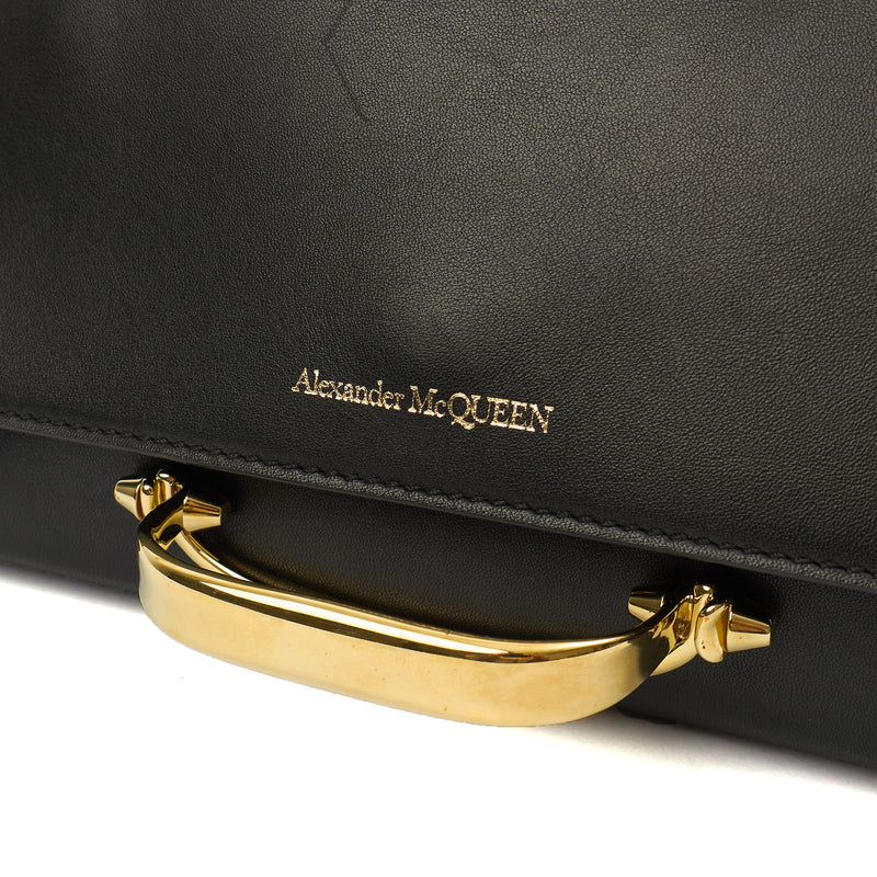 Picture of Alexander McQueen Clutch The Story in Black, Leather