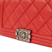 Picture of Chanel Shoulder Bag Boy - Medium in Red, Calfskin Leather