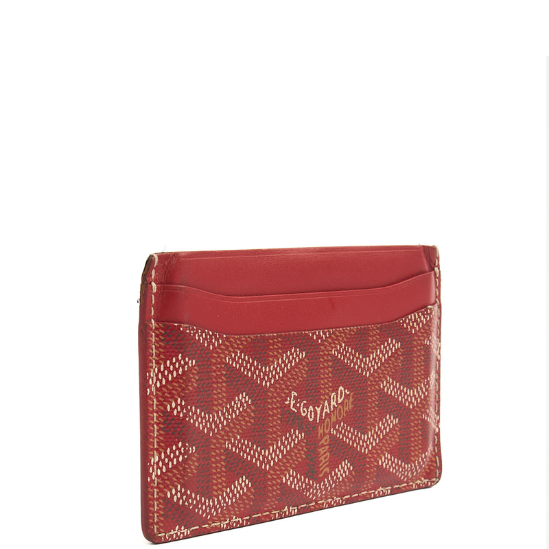 Picture of Goyard Card Holder Sulpice Card Holder in Red, Leather
