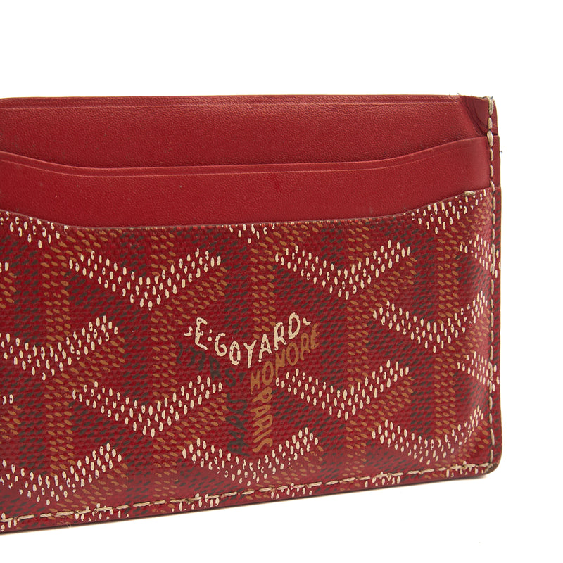 Picture of Goyard Card Holder Sulpice Card Holder in Red, Leather
