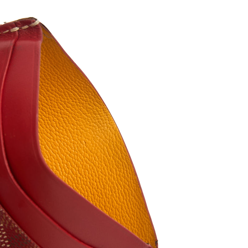 Picture of Goyard Card Holder Sulpice Card Holder in Red, Leather
