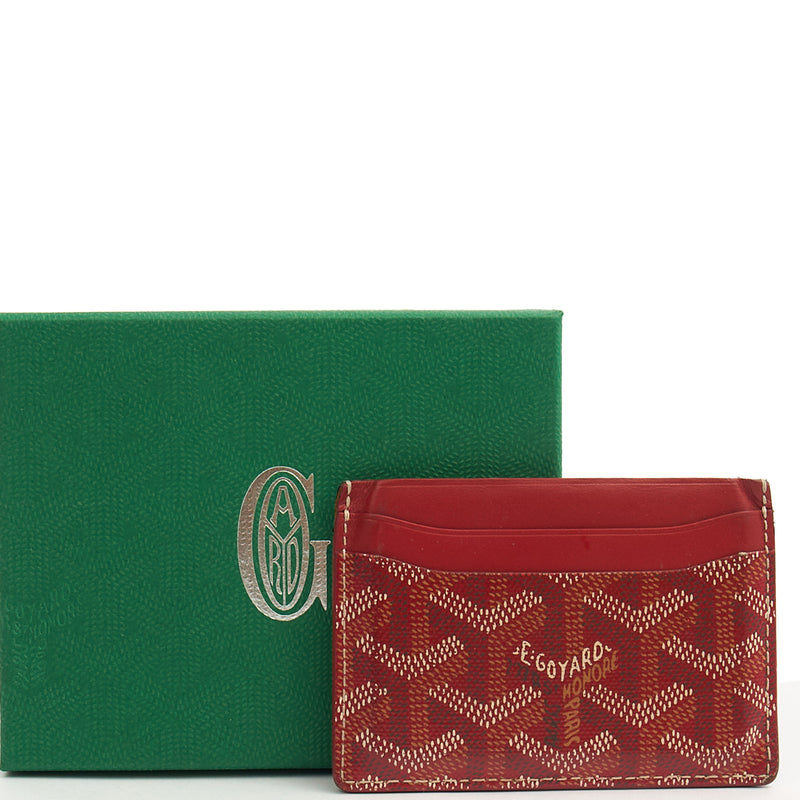 Picture of Goyard Card Holder Sulpice Card Holder in Red, Leather