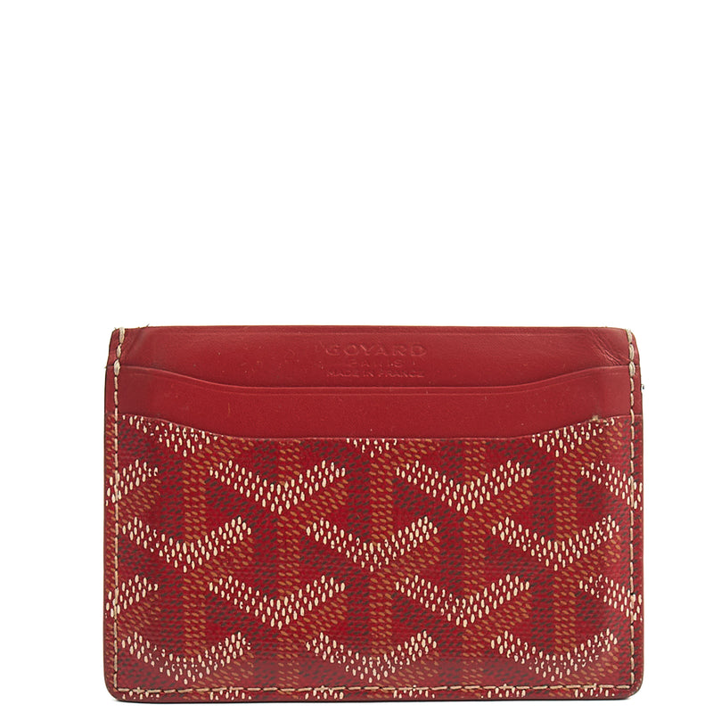 Picture of Goyard Card Holder Sulpice Card Holder in Red, Leather