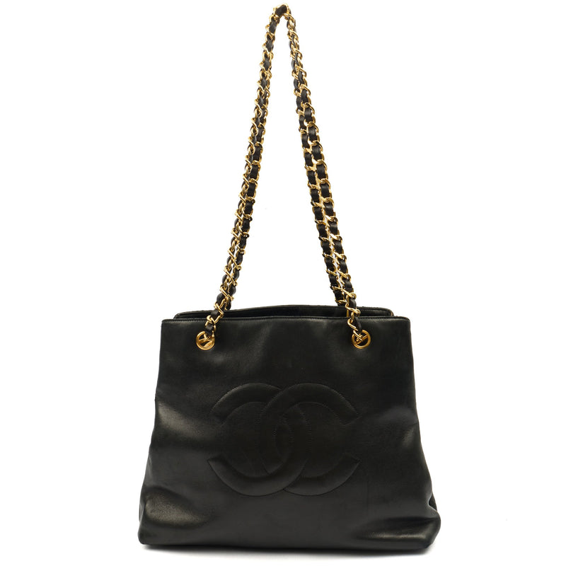 Picture of Chanel Tote Vintage Tote in Black, Lambskin Leather