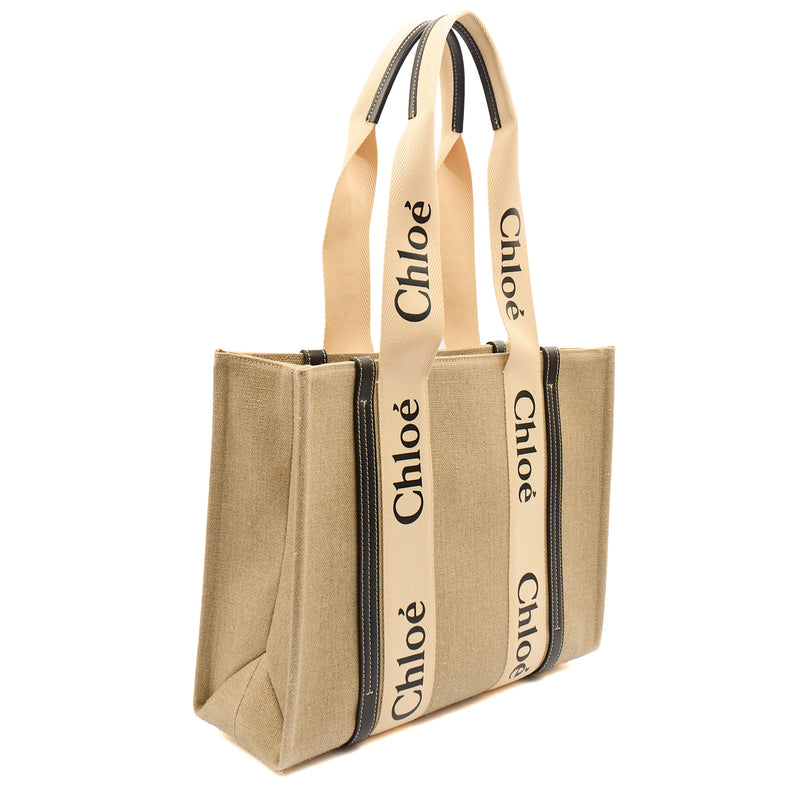 Picture of Chloe Tote Woody Tote - Medium in Neutral, Canvas