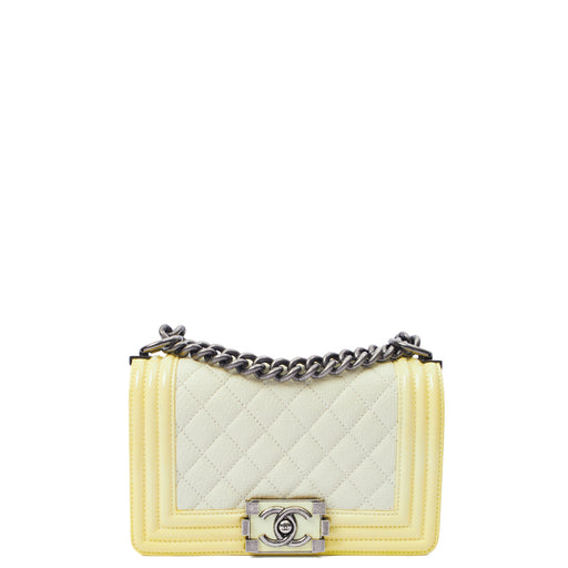 Picture of Chanel Shoulder Bag Boy - Small in Neutral, Calfskin Leather