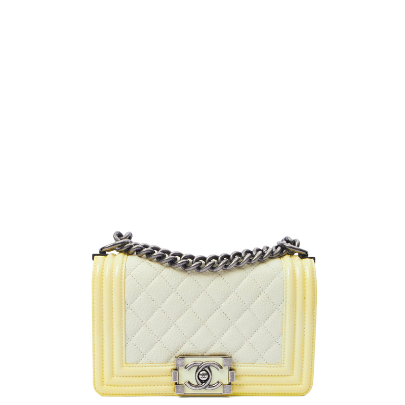 Picture of Chanel Shoulder Bag Boy - Small in Neutral, Calfskin Leather